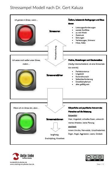 Stressampel-Modell nach Gert Kaluza | Coaching mit Pferden Harz - Antje Liebe